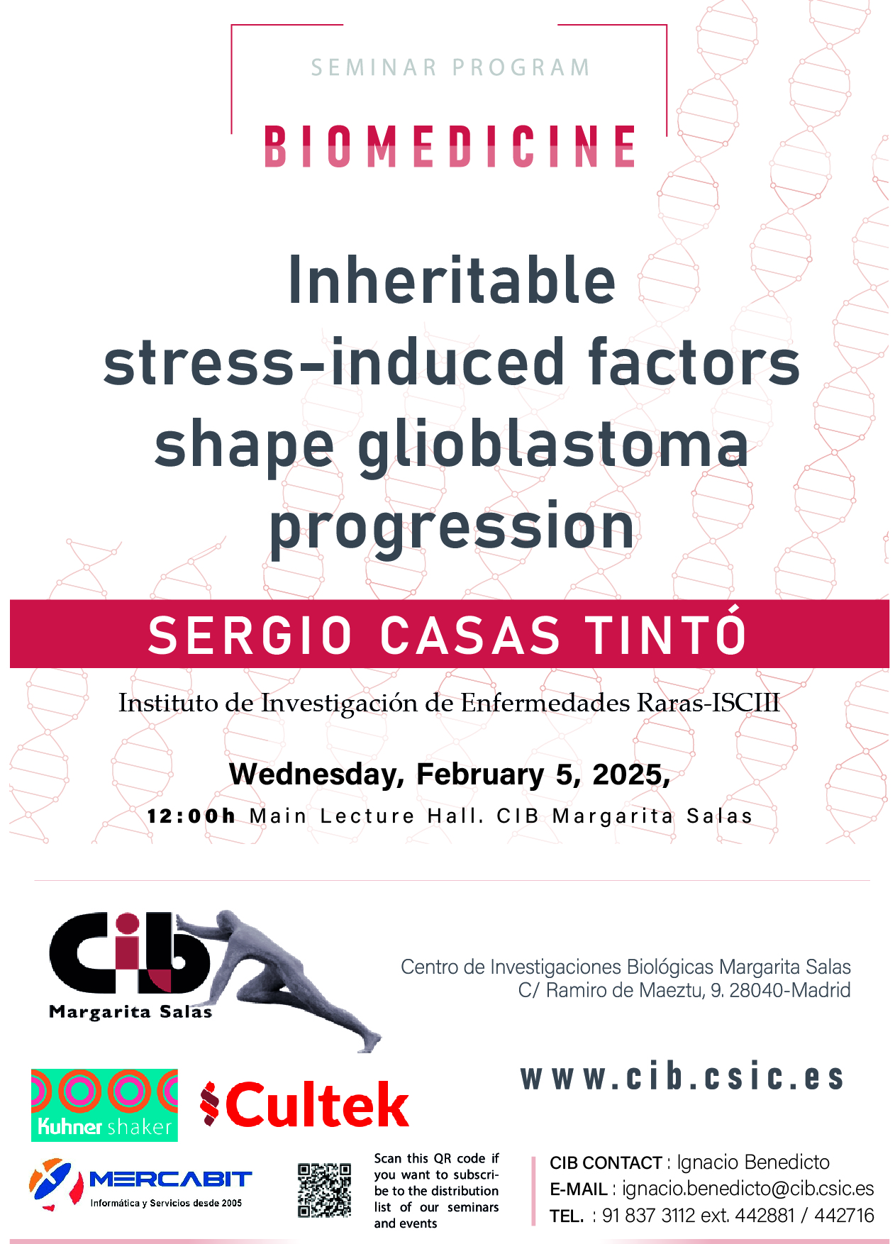 Cartel del seminario de Sergio Casas del 5 de febrero de 2025